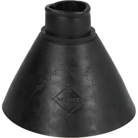 Werit Entretoise de montage élastique , noire pour tuyaux diamètre 32-35 mm