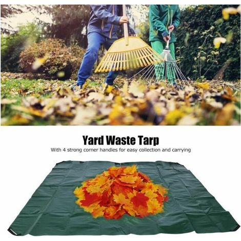 royaluxe - Grand sac poubelle de jardin en toile avec feuilles d'automne peut sac de jardin, propreté (1/4)