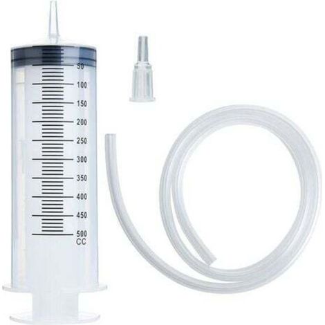 500ml syringe, high-performance reusable pump, measuring device with 1m long ink supply hose (1/2)