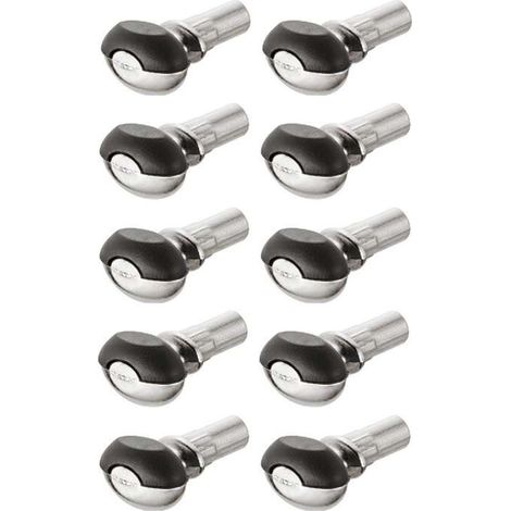 Cyclingcolors – Lot de 10 taquets en alliage zingué – Revêtement plastique noir – Pour tablettes en bois ou verre – Fixation discrète meuble placard (1/2)