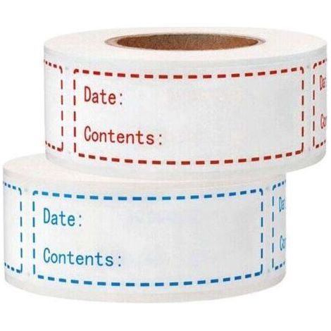 1000 Labels Size 2.95 x 0.98 Inch Removable Self-Adhesive Food Date Labels, Food Freezer Reminder, Food Storage Labels (1/5)