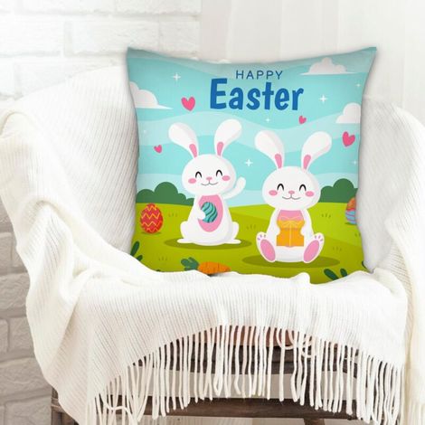 Housse de coussin sans coussin 45x45 déhoussable pour canapé, chambre, salon (1/5)