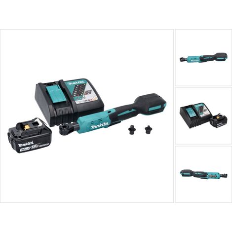 Makita DWR 180 RF1 atornillador de carraca sin cable 18 V 47,5 Nm 1/4" 3/8" + 1x batería recargable 3,0 Ah + cargador