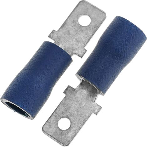 BeMatik - Terminal Faston Male 4,8 mm bleu Pack de 100 unités (1/3)
