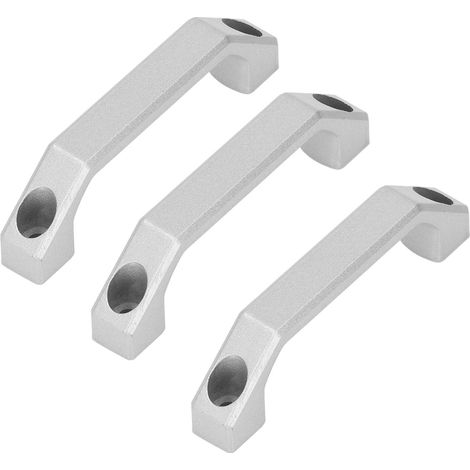 Lot de 3 poignées meuble alu armoire tiroir porte cuisine 12 cm entrax 100 mm (1/5)