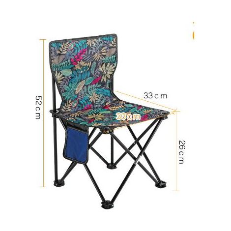 ALLIANDIScamouflage color Outdoor Foldable Chair Camping Chair with Side Pocket Picnic Oxford Cloth Chairs Portable Beach Fishing Chairs Outdoor Chair (1/4)