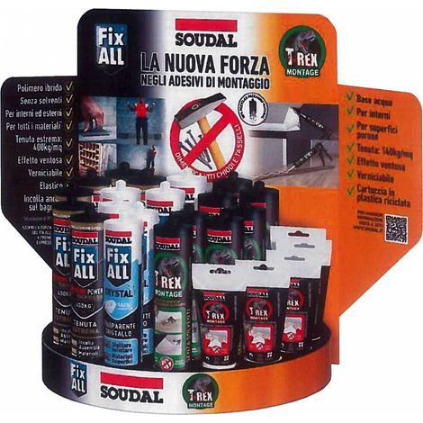 SOUDAL ESPOSITORE VUOTO  FIX ALL  T-REX