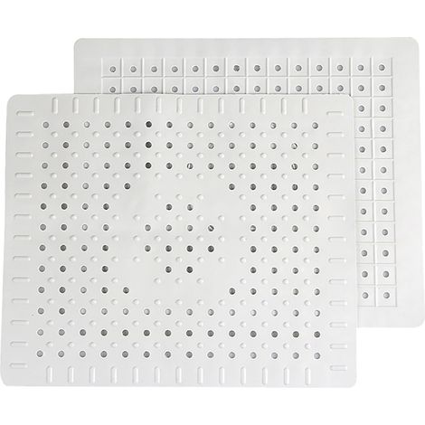 Tapis De Vidange Pour Évier - Caoutchouc Alimentaire Non Glissant - Design Percé Pour Évacuation Rapide De L Eau - Idéal Pour Cuisine Et Salle De Bain - Lot De 2 (1/5)
