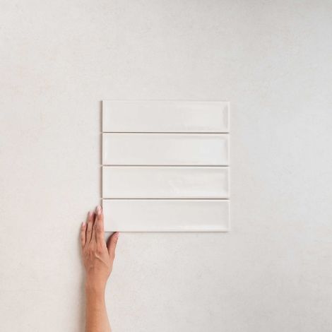Carrelage Effet Zellige Blanc NARA Blanco Mate 7,5x30cm (1/3)