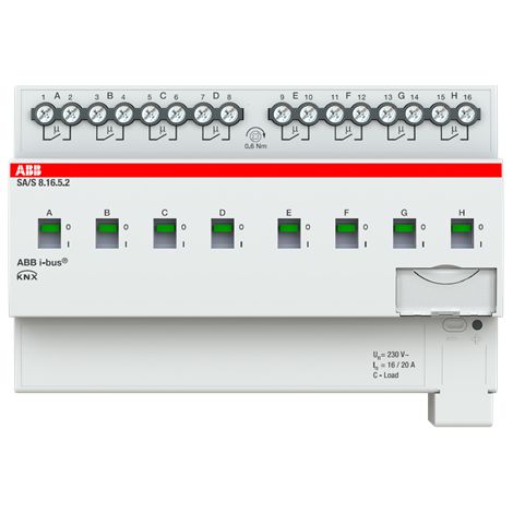 ABB ACTIONNEUR DE COMMUTATION 8 VOIES, 16 A, CHARGE C SA/S8.16.5.2. 2CDG110267R0011 (1/3)