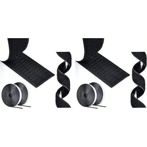 Lot de 2 Ruban Adhésif,30mm x 10m Bande Agrippante Double Face,Nylon Résistant Pour Maison,Bricolage Et Artisanat