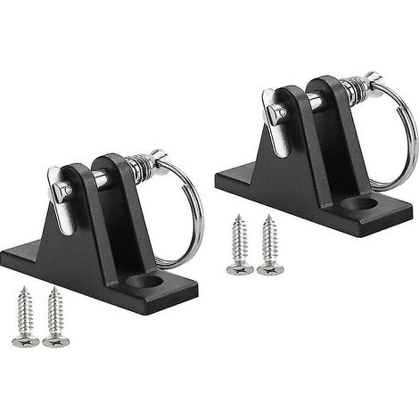 Pare-soleil de toit pour radeau supérieur, fixation encastrée sur rail, fixation sur charnière de pont, nylon (noir) (2 pièces) (1/5)