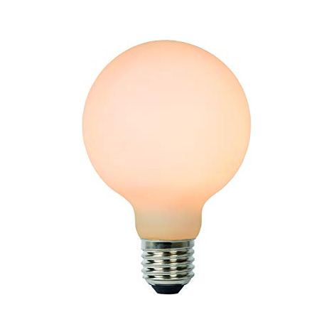 Lucide STEP DIM BULB  Lampadina a filamento, Ø 8 cm, LED Dim.  E27, 1 x 8 W 2700 K, 3 StepDim  Opalin (1/4)