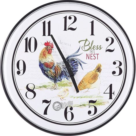 Orologio da Parete in Metallo Multicolore Rotondo Stile Country ø 48 cm Horw