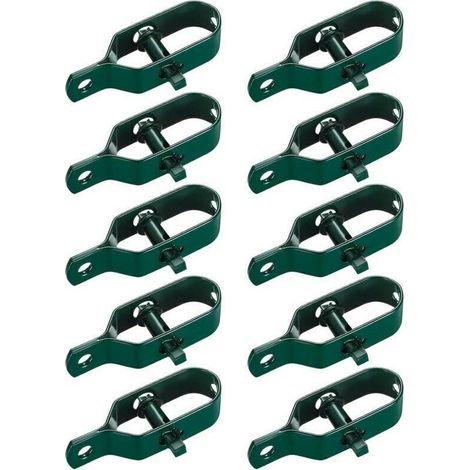 Lot de 10 Tendeurs pour Clôture et Fil Barbelé, Connecteurs de Tension Robustes Verts, Accessoires Rigides pour Grillage en Fer (1/5)