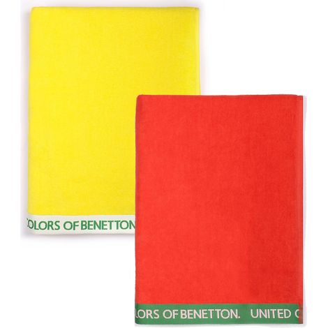 SET 2 TOALLA DE PLAYA 90X160CM 380GSM VELOUR 100%ALGODON CASA BENETTON (1/5)