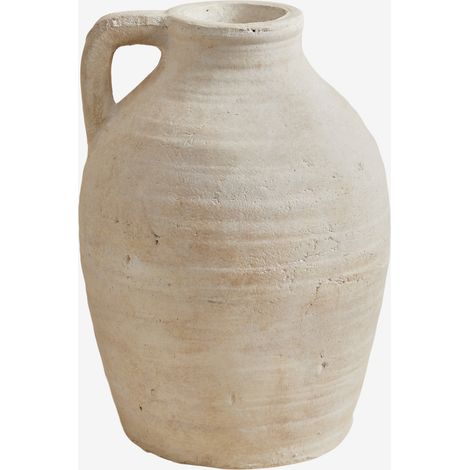 Sklum – Vase décoratif en terre cuite – Forme jarre avec anse – Hauteur 28 cm – Largeur 20,5 cm – Fait main, respectueux de l'environnement (1/5)