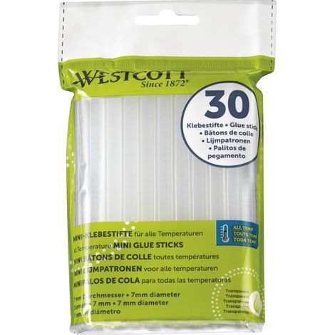 Barras de pegamento Westcott e-16837 00 7 mm diámetro 10,2 cm largo