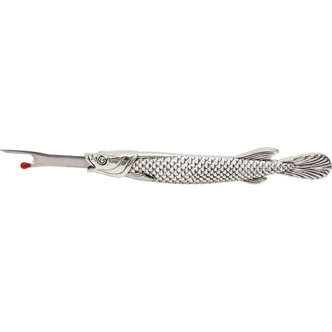 Kreuzstich-Nahtentferner, Vintage, fischförmig, handliches Metallwerkzeug zum Entfernen von Fäden für Nähprojekte, Silber (1/5)