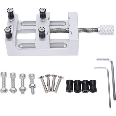 Mini étau de table avec mors souples en caoutchouc, petite pince plate en alliage d'aluminium CNC pour réparation de bijoux et maquettes, plage de 0 à 47 mm (1/5)