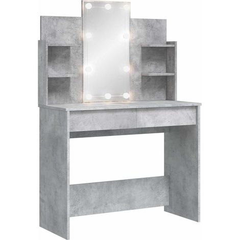 Maison Exclusive - Toeletta con Luci LED Grigio Cemento 96x40x142 cm