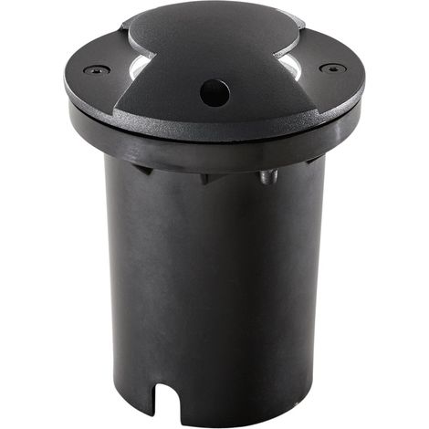 Faro carrabile HUMMER rotondo in acciaio inox antracite biemissione 10.5 cm.