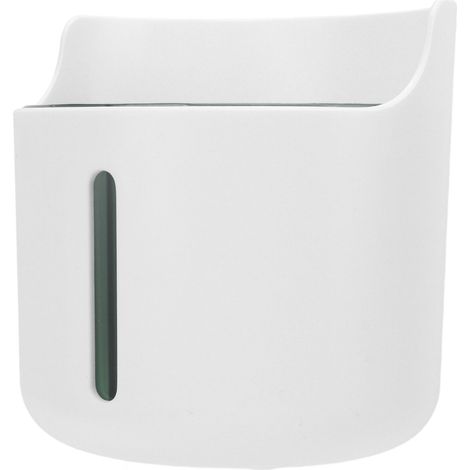 Boîte de rangement de bureau à double couche, organiseur de fournitures de bureau, porte-articles cosmétiques et divers multifonctionnel pour dortoirs - ronde, verte. (1/5)
