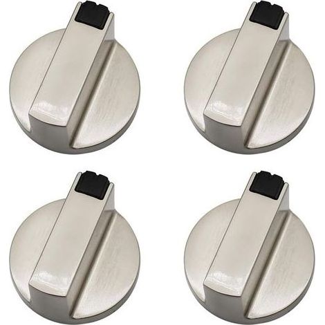 Bouton Cuisinière à Gaz - Lot de 4 Boutons de Commande en Métal 6 mm pour Four et Cuisinière (1/5)