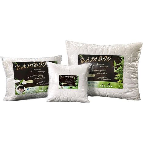 Cuscino anallergico 40x40 Bamboo 0,25 kg bianco con fibra di bambù AMW