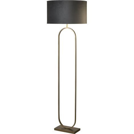 Searchlight Modish Lampadaire en bronze, abat-jour gris foncé, 1 x E27 (1/5)