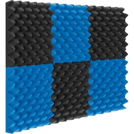 Lot de 12 panneaux de mousse acoustique alvéolée, insonorisation, 2,5 cm x 30,5 cm x 30,5 cm, pour studio d'acoustique (1/5)
