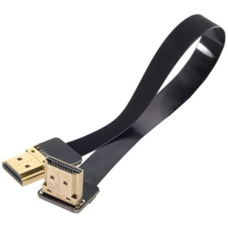 CYFPV FPV Câble plat HDMI mâle vers HDMI mâle coudé 90D HDTV FPC pour photographie aérienne FPV HDTV Multicopter (20 cm) (1/5)