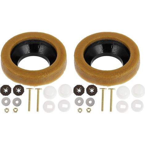 2 Sets Boulons de Fixation pour Siège de Toilette Joints D'étanchéité pour Siège de Toilette Cire Plastique et Acier Inoxydable Kaki Universels Faciles à Installer Crémaillère (1/5)