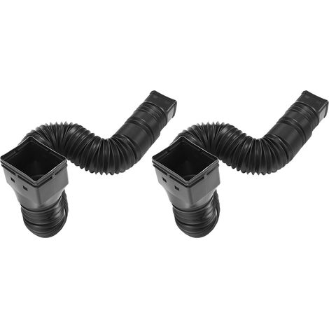Rallonges de descente de gouttière extensibles, tuyau souple noir pour le transfert d'eau de pluie (1/5)