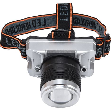 Lampe frontale LED puissante avec zoom, capteur intelligent, rechargeable USB, 3 modes d'éclairage (1/5)