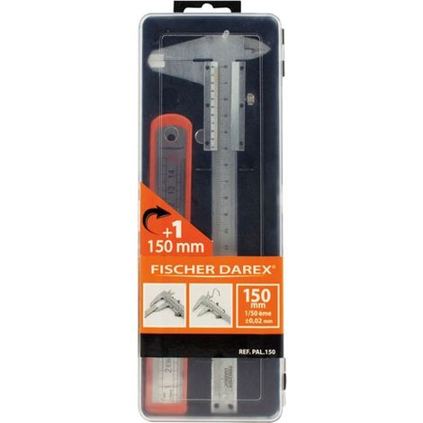 Pied à Coulisse 150mm Avec Coffret Sous Blister - Fischer Darex