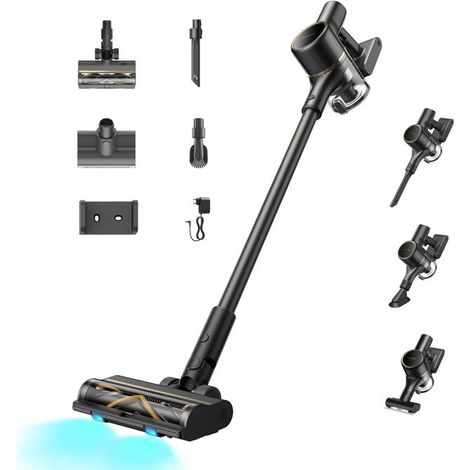 Dreame – Aspirateur balai sans fil 150AW – Puissance d'aspiration 20 000PA – Autonomie 90min – Écran LED – Brosse anti-nœuds avec lumière – Filtration 5 couches