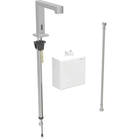 Robinetterie de lavabo Geberit Brenta, saillie 195mm, à pile, (1/2)