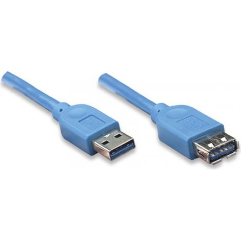 MANHATTAN Cavo Prolunga USB 3.0 tipo A/A M/F 0,5 mt blu