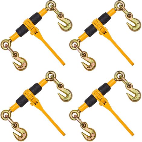 Ratschenkettenspanner 1/4" bis 5/16", Tragfähigkeit 1179 kg, 4er-Set mit Haken, hochbelastbare Anhänger-Zurrgurte (1/5)