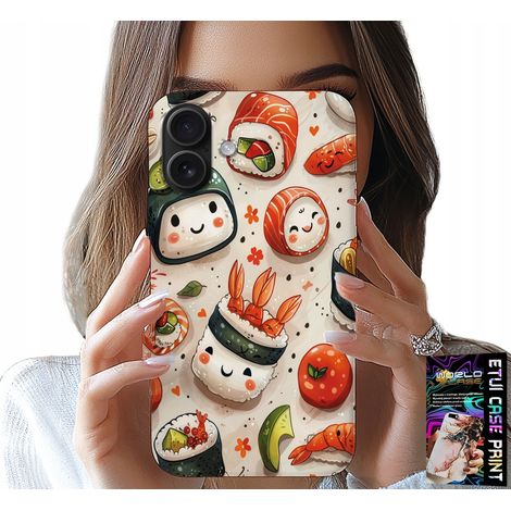 Custodia per iPhone 16 - simpatica cover con sushi sorridente (1/5)