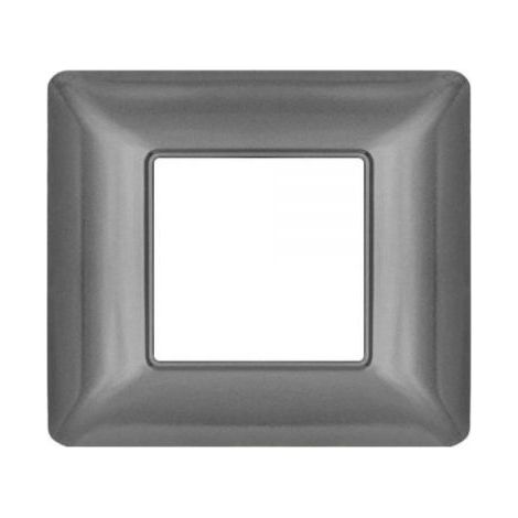Mapam placca grigio scuro 2 posti compatibile Bticino Matix - JOY-P5002-GS