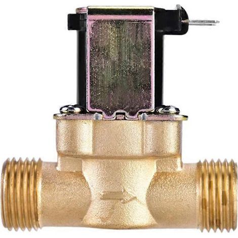Robinet à eau G3/4 pouce, électrovanne en laiton 220V AC pour chauffe-eau, vanne de régulation à commande magnétique (1/5)