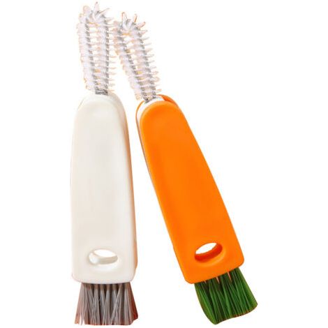BUNTHAUS Stück 3-in-1-Multifunktions-Reinigungsbürsten für Wasserflaschendeckel, Flaschendeckel, Nut, Fugendüse, Mini-Waschwerkzeug für Zuhause und Küche (2 Farben, 13,5 x 2,5 cm) (1/4)