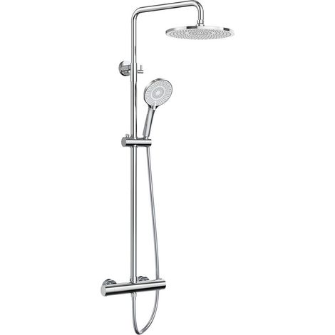 Duschsystem mit Thermostat
3 Strahlart(en), 92-126 cm Duschstangen Edelstahl Duschamaturenset Wassersparend (1/5)