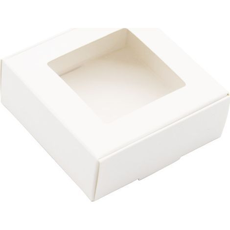 10 Stück transparente Papierboxen mit Fenster, Seifenboxen, Schmuckverpackungen, Geschenkverpackungen, Hochzeitsgeschenkboxen, Bonbonboxen (weiße Fensterboxen 656530mm) (1/5)