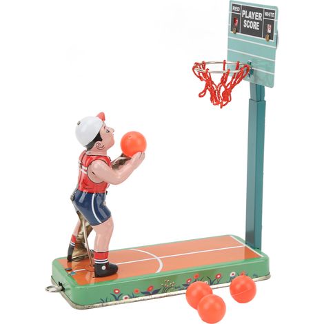 Jouet Mécanique Vintage Basketball Scoreur en Fer-Blanc - Idée Cadeau Anniversaire Décoration Collection (1/5)