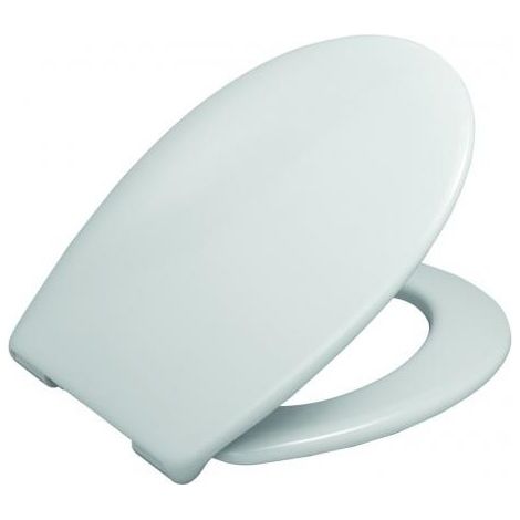 Siamp – Abattant WC Nissa Premium – blanc – polypropylène incassable – fixation rapide par charnières réglables – angle d’ouverture 110°