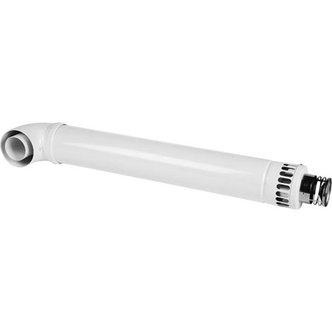 Kit Fumi con Tubo e Curva Coassiale per Scaldabagno Uso Rinnai Italia