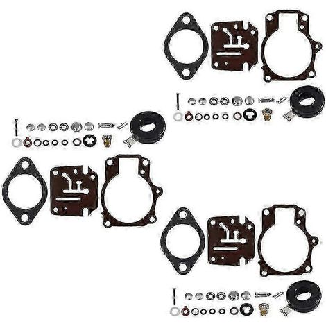 3 x Kit de reparación y reconstrucción de carburador y flotador compatibles con Johnson Evinrude 396701 65 70 75 hwy (1/4)